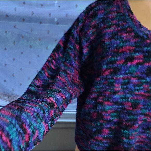 Vintage Cozy Chenille Oversized Crop Sweater Size L Reference Point - Picture 6 of 11